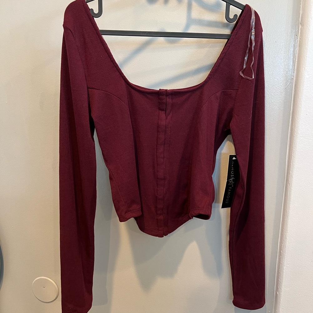 Burgundy top Crop